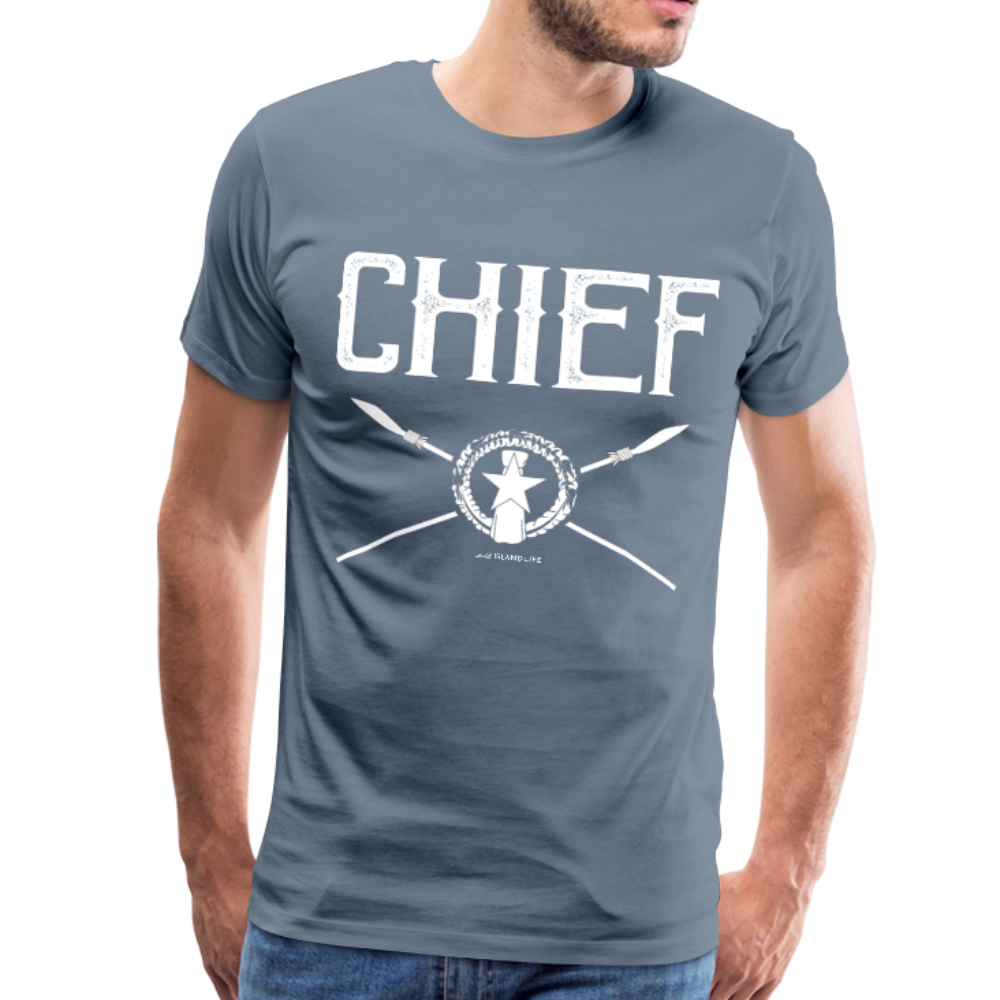 Chief Chamorro CNMI Saipan Men's Premium T-Shirt - steel blue