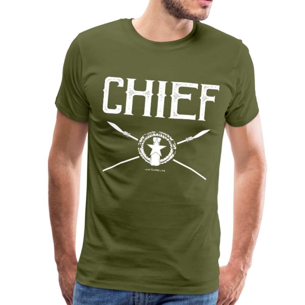 Chief Chamorro CNMI Saipan Men's Premium T-Shirt - olive green