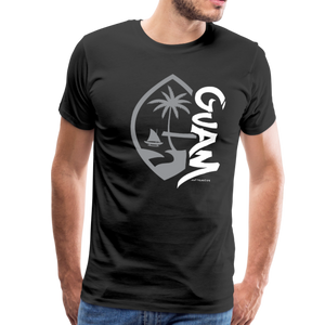 Guam Seal Tagged Gray Men's Premium T-Shirt - black