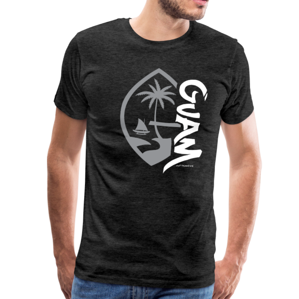 Guam Seal Tagged Gray Men's Premium T-Shirt - charcoal gray