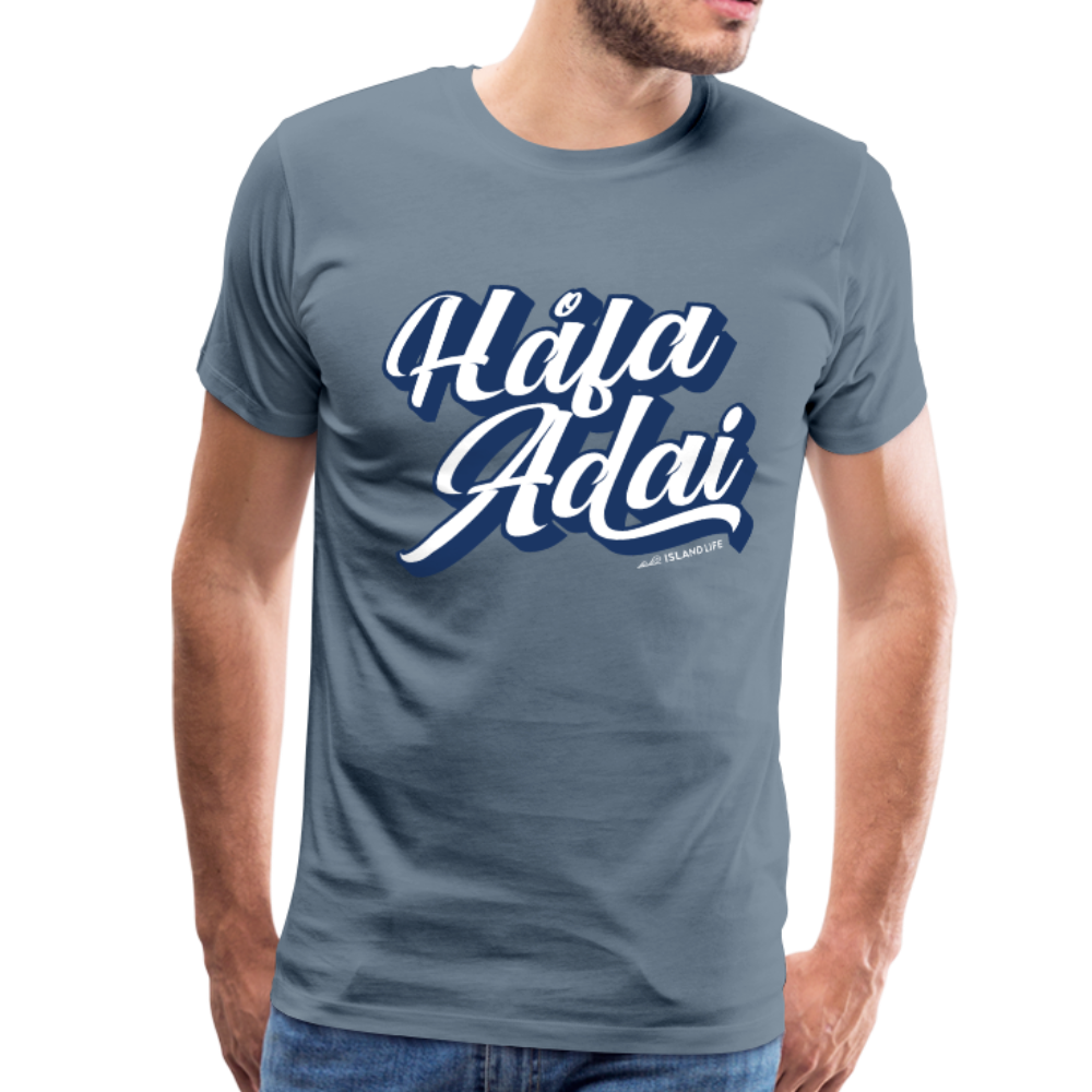 Hafa Adai Blue Guam CNMI Men's Premium T-Shirt - steel blue