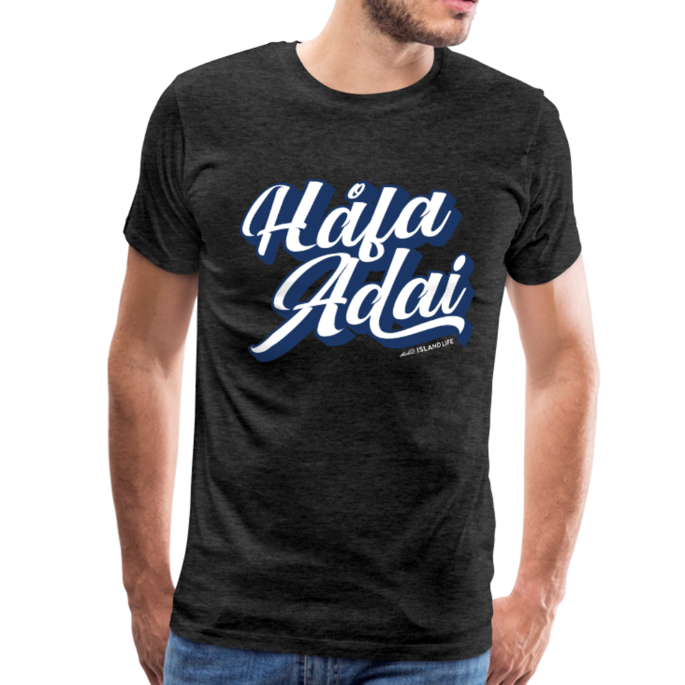 Hafa Adai Blue Guam CNMI Men's Premium T-Shirt - charcoal gray