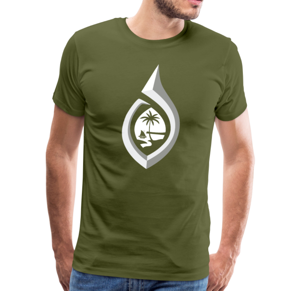 Guam Seal Hook Men's Premium T-Shirt - olive green