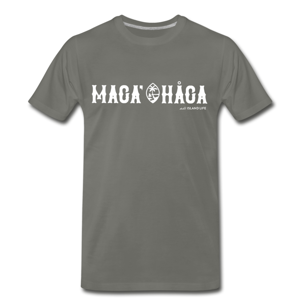 Maga' Haga Guam Unisex Premium T-Shirt - asphalt gray
