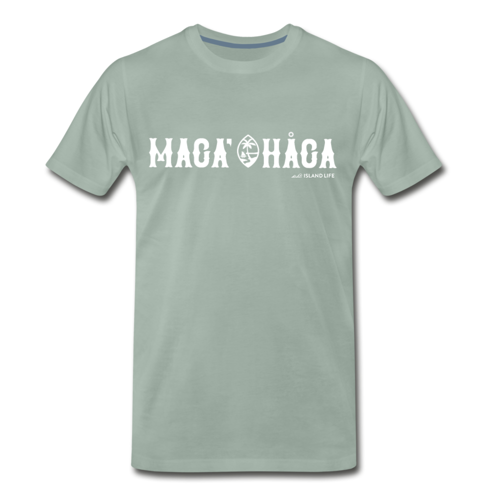 Maga' Haga Guam Unisex Premium T-Shirt - steel green