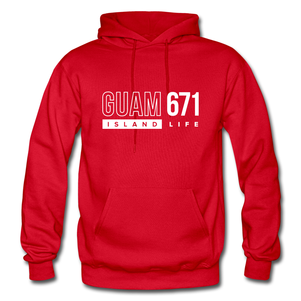 Guam 671 Adult Pullover Hoodie - red