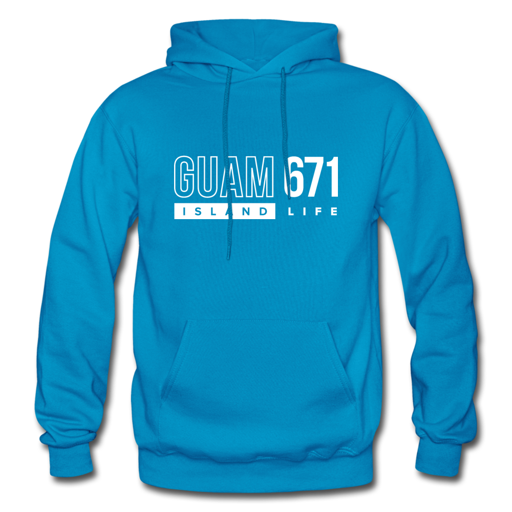 Guam 671 Adult Pullover Hoodie - turquoise