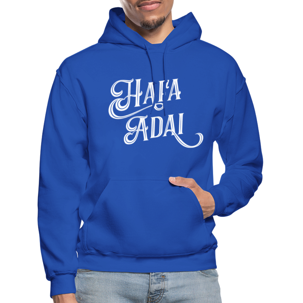 Hafa Adai Guam CNMI Adult Heavy Blend Pullover Hoodie - royal blue