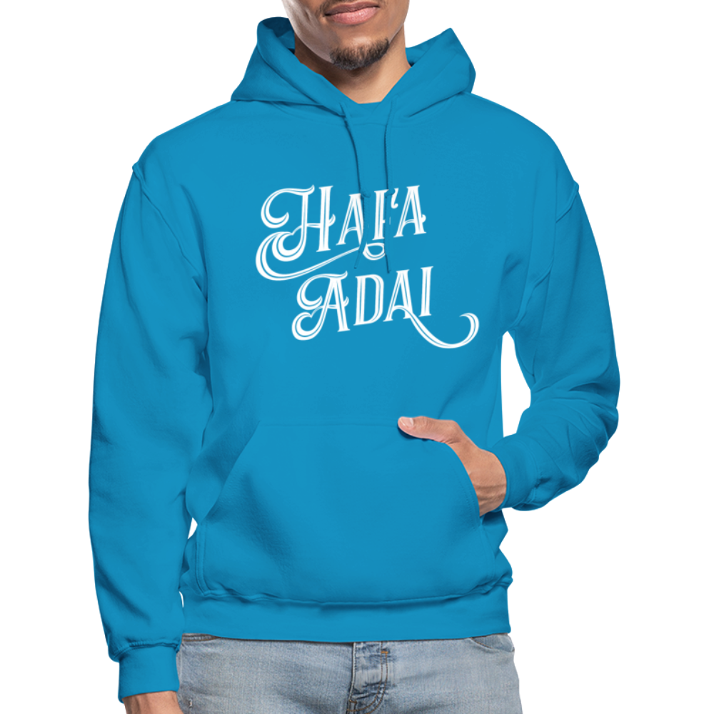 Hafa Adai Guam CNMI Adult Heavy Blend Pullover Hoodie - turquoise