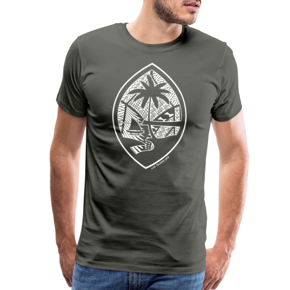 Tribal Guam Seal Men's Premium T-Shirt - asphalt gray
