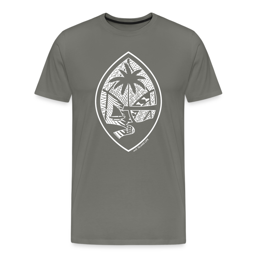 Tribal Guam Seal Men's Premium T-Shirt - asphalt gray