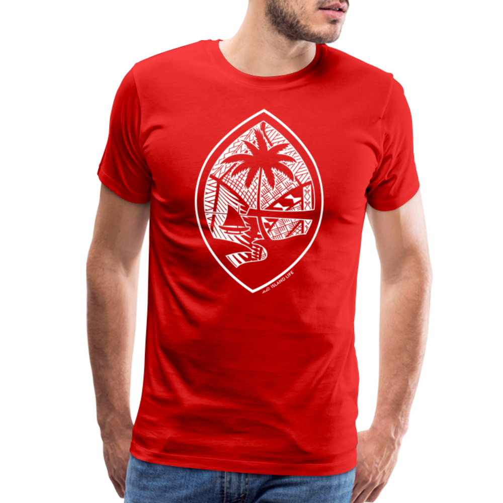 Tribal Guam Seal Men's Premium T-Shirt - red