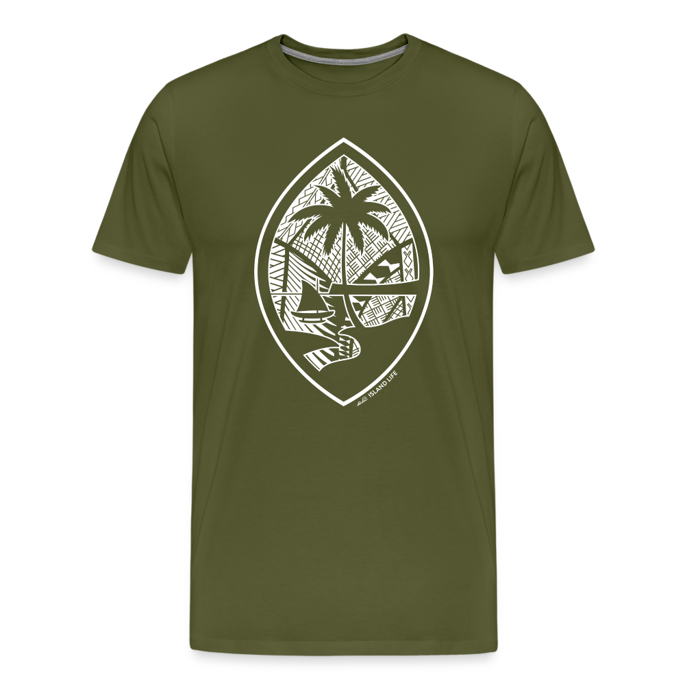 Tribal Guam Seal Men's Premium T-Shirt - olive green