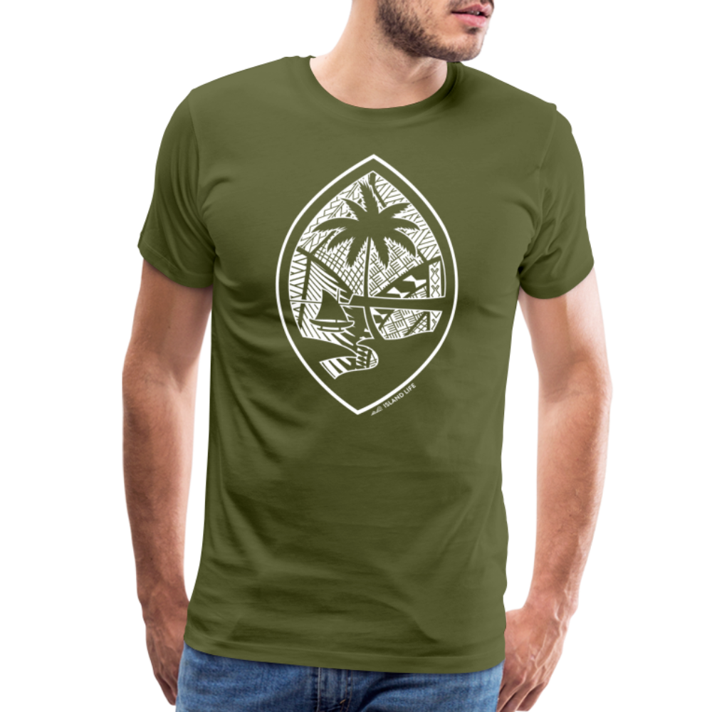 Tribal Guam Seal Men's Premium T-Shirt - olive green