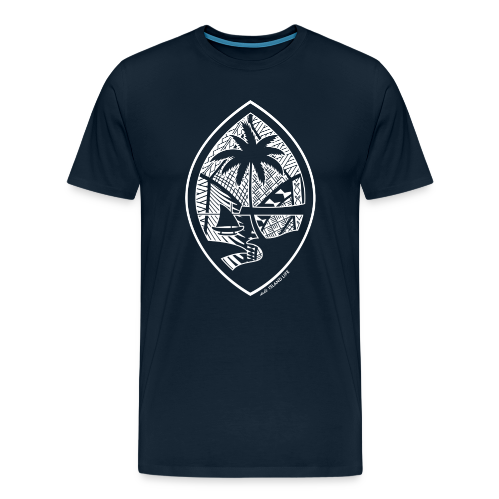 Tribal Guam Seal Men's Premium T-Shirt - deep navy