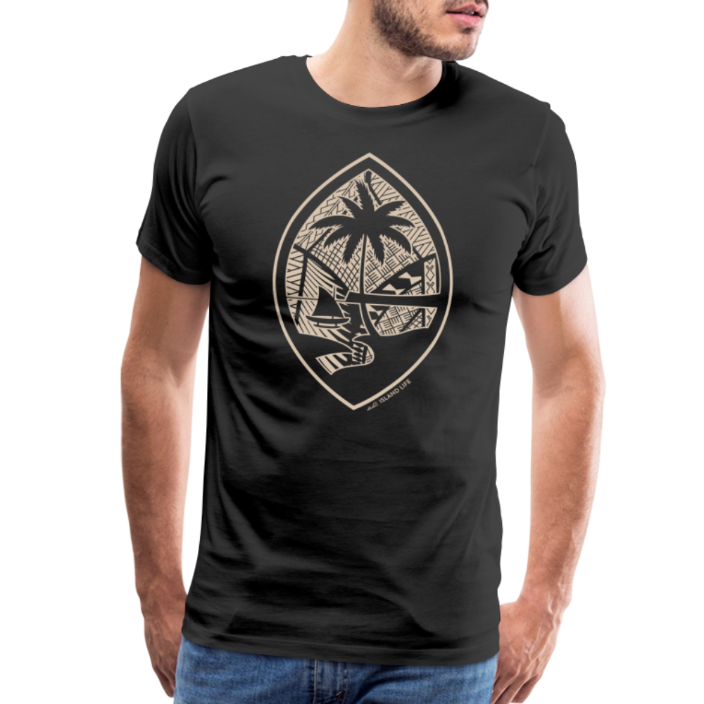 Tribal Tan Guam Seal Men's Premium T-Shirt - black
