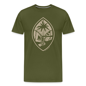 Tribal Tan Guam Seal Men's Premium T-Shirt - olive green