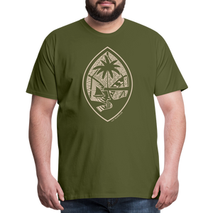 Tribal Tan Guam Seal Men's Premium T-Shirt - olive green