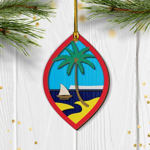 Guam Seal Layered Wood Ornament