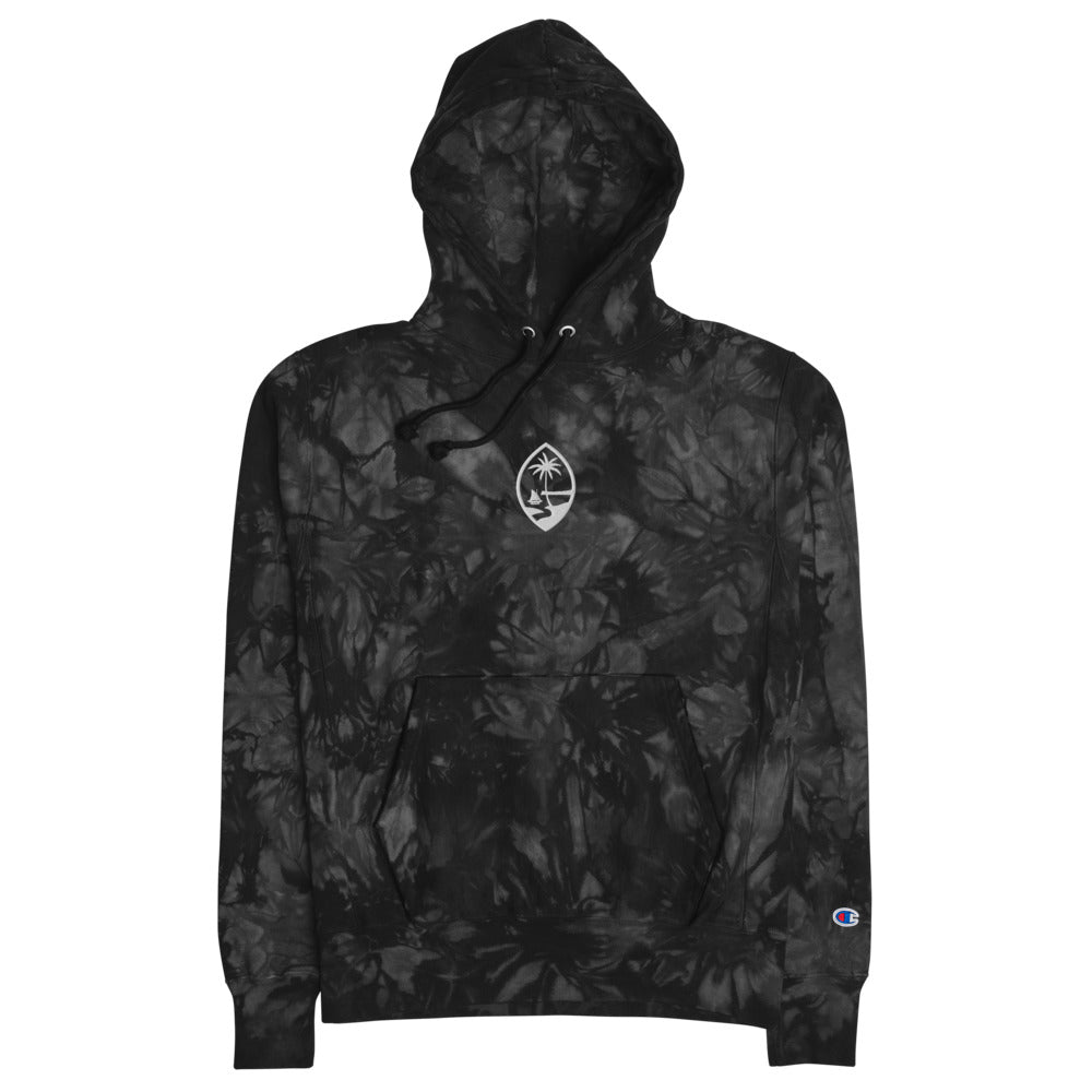 Guam Seal Embroidered Unisex Champion Tie Dye Hoodie