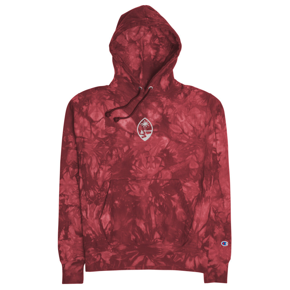 Guam Seal Embroidered Unisex Champion Tie Dye Hoodie