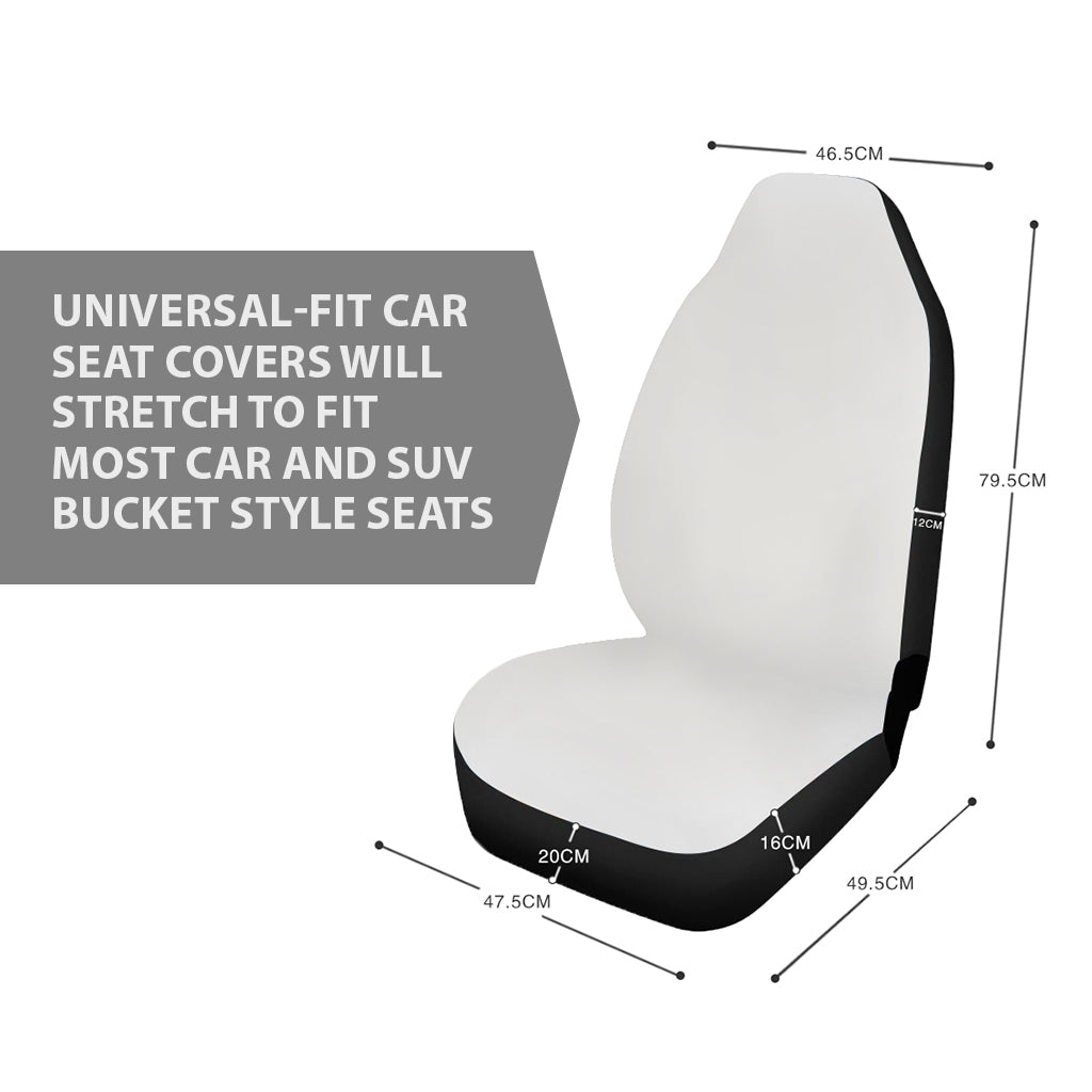 CNMI Saipan Tinian Rota White Tribal Car Seat Covers (Set of 2)