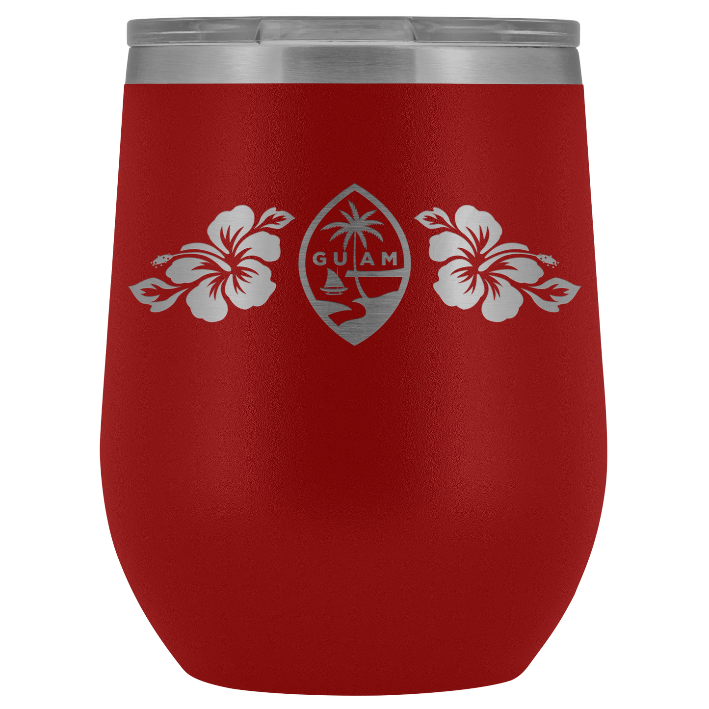 Guam Seal Hibiscus Wine Tumbler