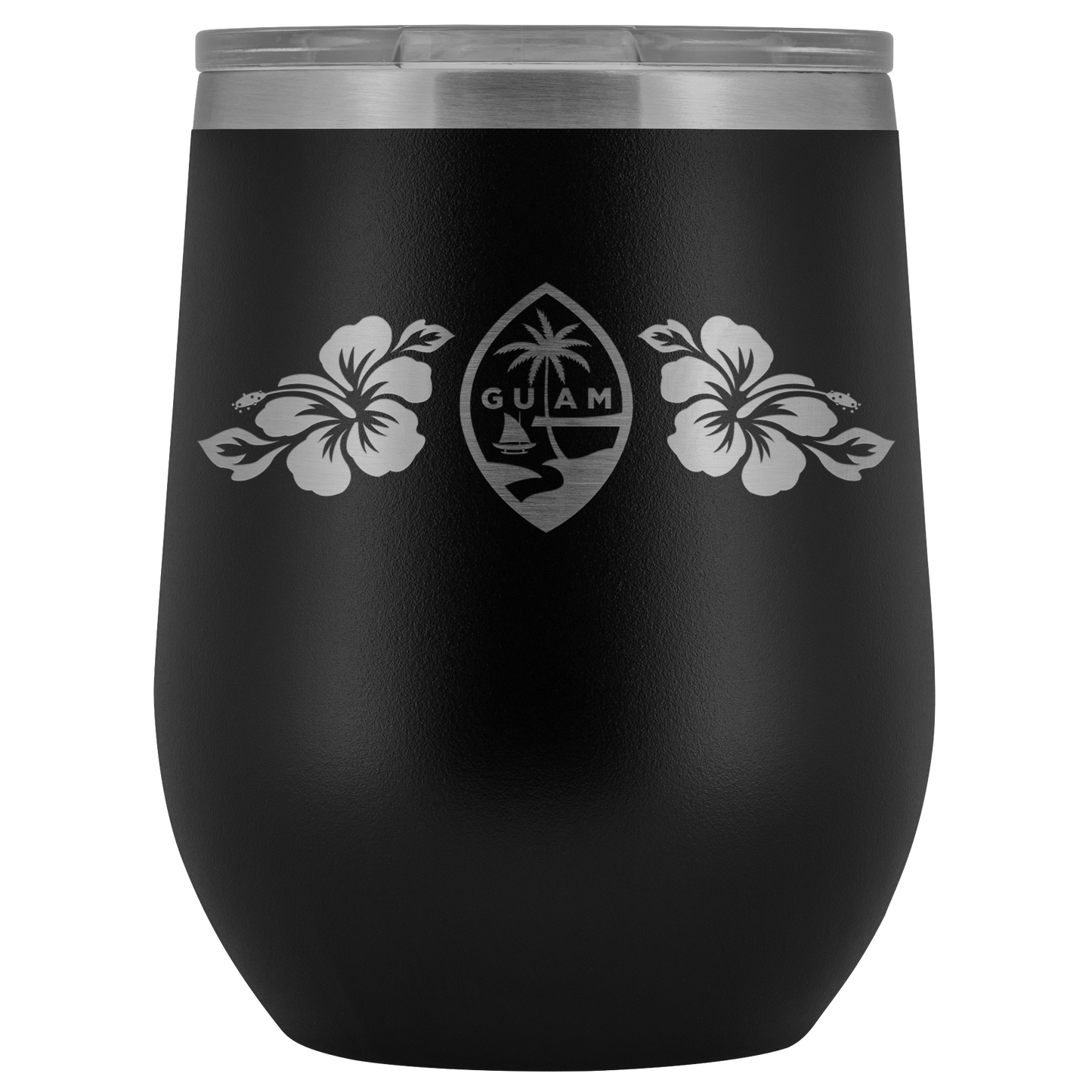 Guam Seal Hibiscus Wine Tumbler