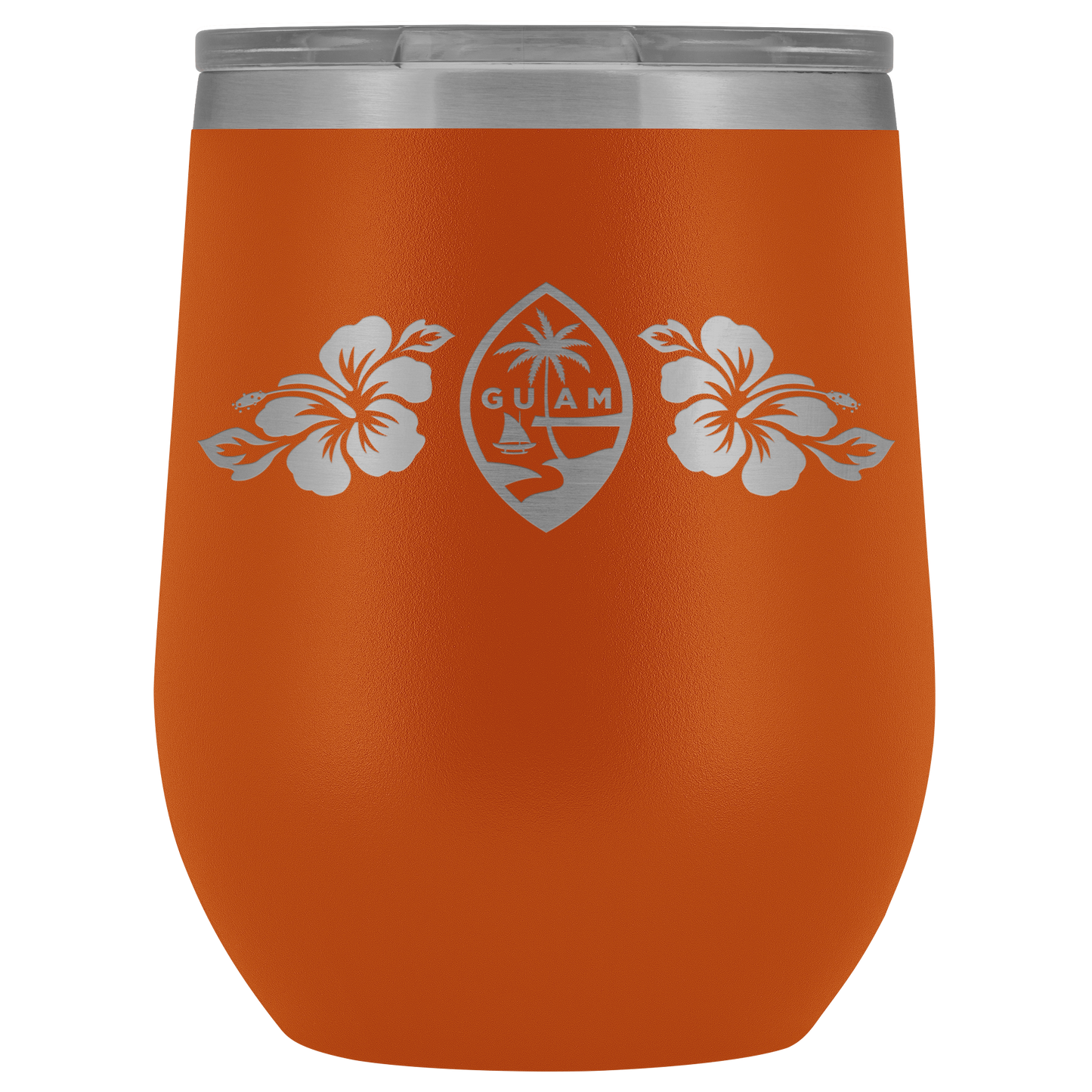 Guam Seal Hibiscus Wine Tumbler